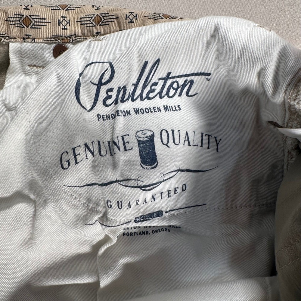 Pendleton Mens Chino Pants‎ 42x30 Tan Khaki Stretch Cotton 5-Pocket Straight Leg - Picture 9 of 15